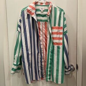 BDG Frankie’s Spliced Button Down Shirt